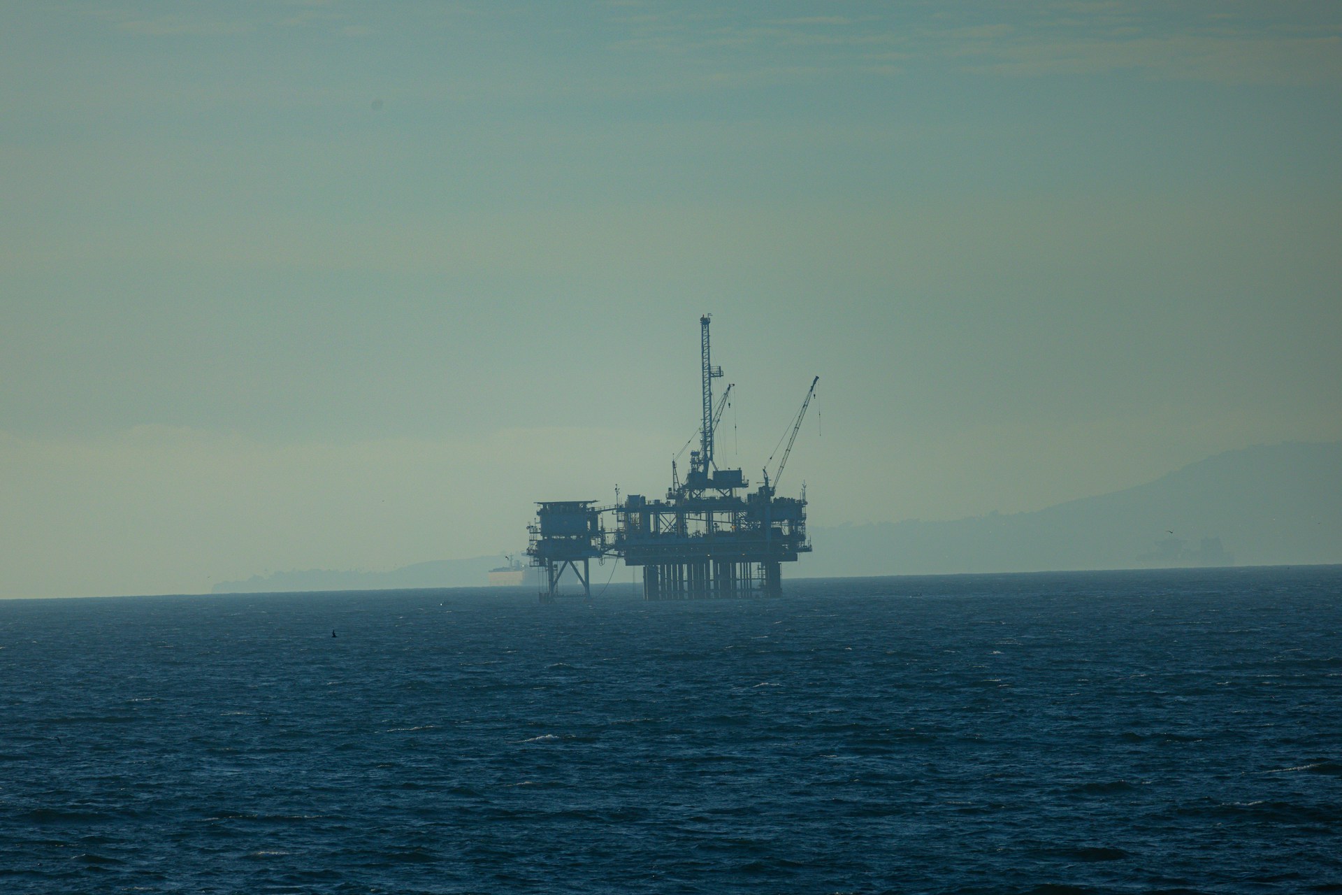 Oil rig at sea